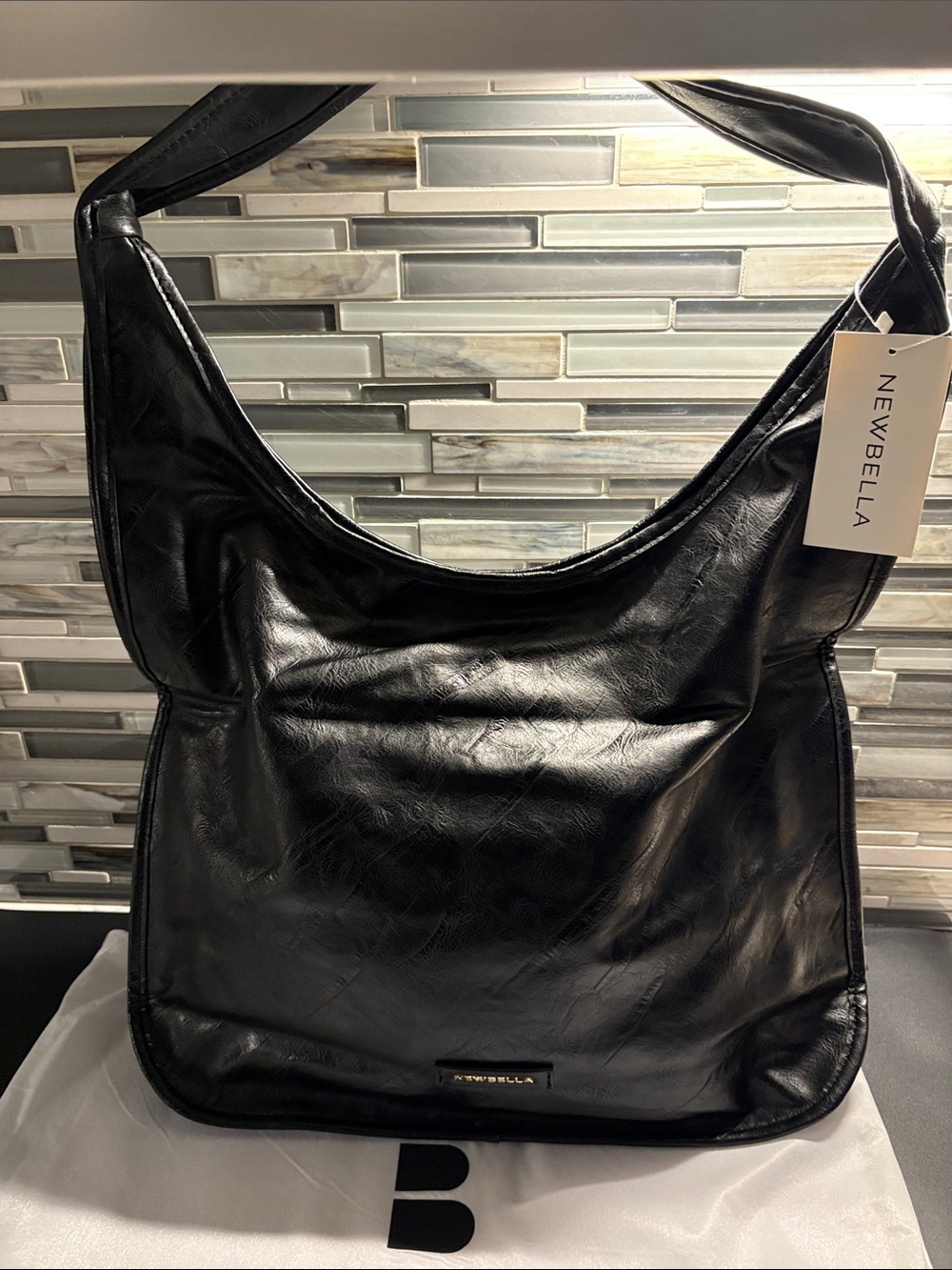 Newbella Black Hobo Shoulder Bag